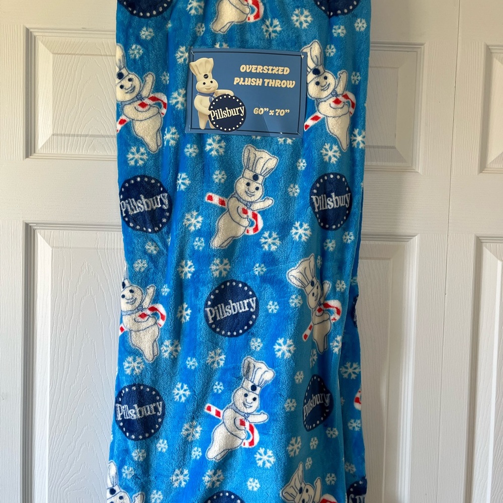 Pillsbury Blue Oversized Plush Throw Blanket